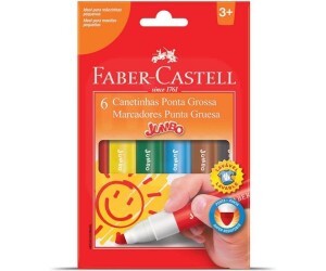 Canetinha 6 Cores Jumbo - Faber Castell