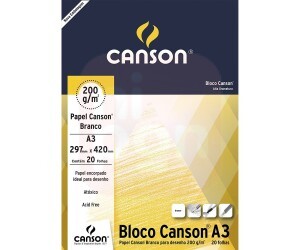 Bloco de Desenho A3 200g 20 Folhas - Canson