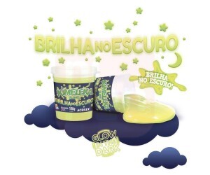 Slime Kimeleka 180g Brilha no Escuro - Acrilex