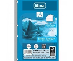 Bloco de Fichário 1/4 Academie 80 Folhas  - Tilibra