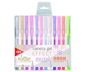 Caneta Gel Effect - 12 Cores - Tris