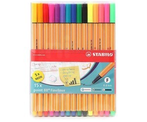 Caneta Stabilo Point 88 - Kit 15 Cores