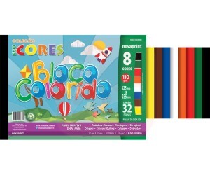 Bloco Ecocores Colorido 8 Cores 110g 32 Folhas - Novaprint