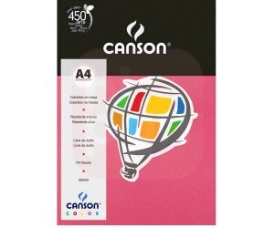 Papel Canson A4 180g Rosa Chiclete