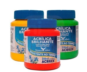 Tinta Acrilica Brilhante 250ml - Cores
