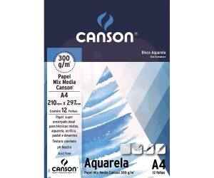 Bloco de Desenho A4 Aquarela 300g - Canson