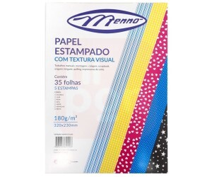 Bloco Textura Visual 180g 35 Fls 5 Cores - Menno