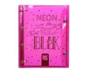 Fichário Universitário Cristal Rosa DAC Color Bubble + 192 folhas