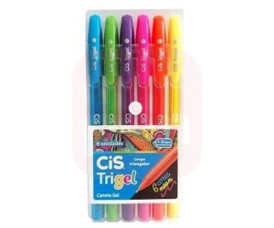 Caneta Trigel Estojo C/6 Cores Neon