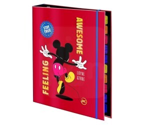 Fichário Colegial com elástico Mickey com 48 Folhas decoradas – 3763