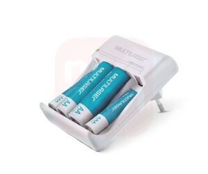 Carregador De Pilhas Multilaser AA/AAA + 2 Pilhas AA 2500Mah + 2 Pilhas AAA 1000Mah - CB045