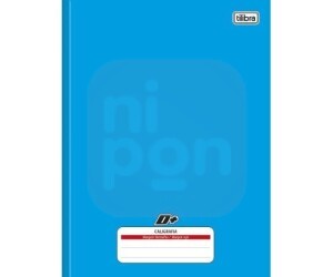 Caderno Brochura 96fls Azul - Caligrafia