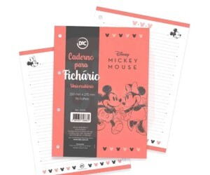 Refil Fichário Universitário Mickey/Minnie C/96 Folhas Dac