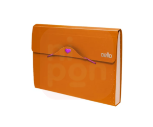 Pasta Sanfonada mini com 12 divisórias FullColor Dello Laranja