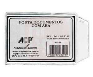 Porta Documentos Com Aba 65x90mm