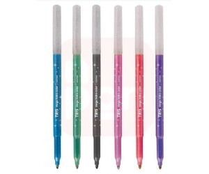 Caneta Hidrográfica TRIS 6 Cores Glitter Cosmos