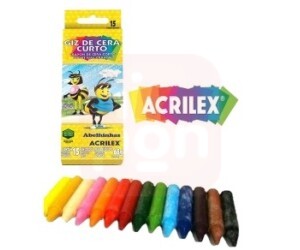 Giz de Cera 12 Cores Triangular - Acrilex