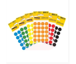 Etiqueta Redonda Nº 19 c/200 Cores Sortidas