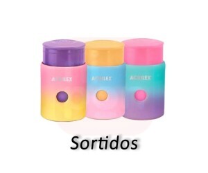 Apontador de Metal Escolar com Depósito Sortido Acrilex