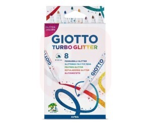 Canetinha Hidrocor Turbo Glitter C/8 Cores