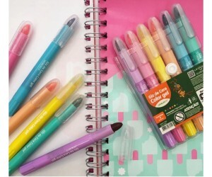 Giz de Cera Retrátil Gel Pastel