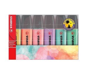 Marca Texto Stabilo Boss Original Pastel 6 Cores