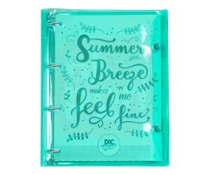 Fichário Universitário Breeze Cristal Verde + 192 Folhas