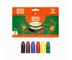 Gizão De Cera Meu 1 Giz Escolar Grosso Big 6 Cores