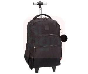 Mochila com Carrinho em Alumínio Crinkle Preta - PackN'Go