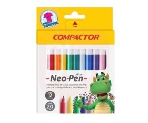 Canetinha 12 Cores Neo-Pen - Compactor