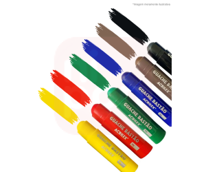 Tinta Guache Bastão 6 Cores - Acrilex