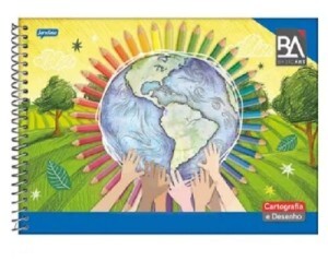 Caderno Cartografia e Desenho 96 Folhas Capa Dura - Jandaia