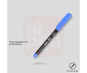 Caneta Marcador Brush Aquarelável CIS - Azul claro