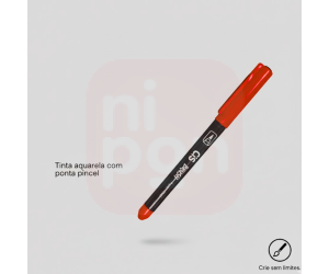 Caneta Marcador Brush Aquarelável CIS - Vermelho
