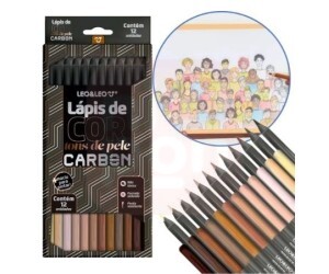Lapis De Cor Tons De Pele Carbon Macio 12 Cores - Leo&Leo