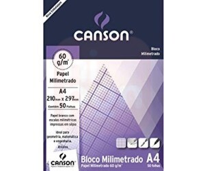 Papel Milimetrado A4 60g 50 Folhas - Canson