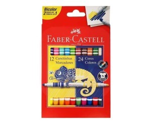 Canetinha 12/24 Cores Bicolor - Faber-Castell